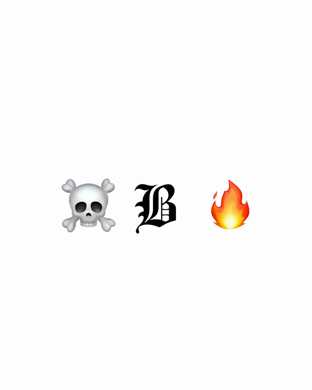 Heavyweight T-Shirt — Bones On Fuego Emoji